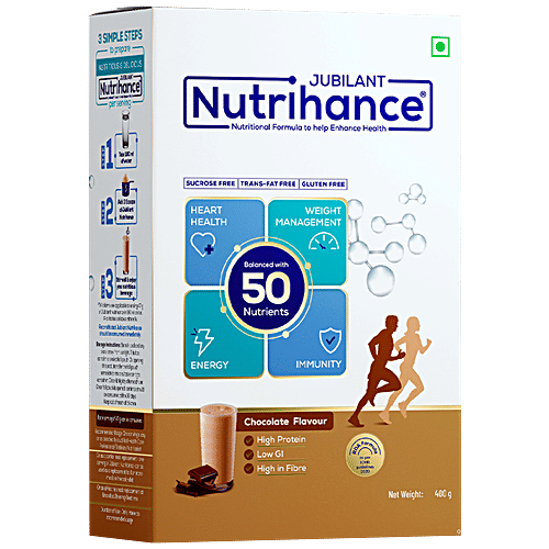 JUBILANT Nutrihance Complete Nutritional Drink - With 50 Vital Nutrients, Chocolate Flavour, 400 g  