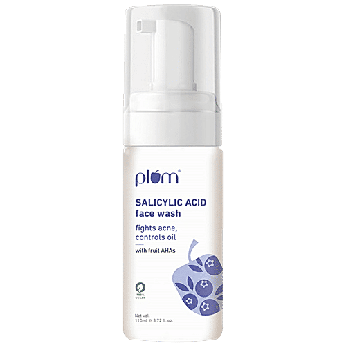 Buy Plum Salicylic Acid Foaming Face Wash With Fruit AHAs, Fights