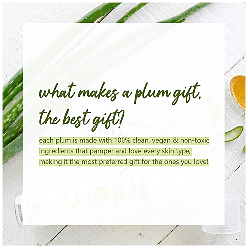 Plum Green Tea Glow Pack Gift Set - Face Wash, Face Mask, Night Cream, Face Mist & Golden Clutch, 4 pcs  