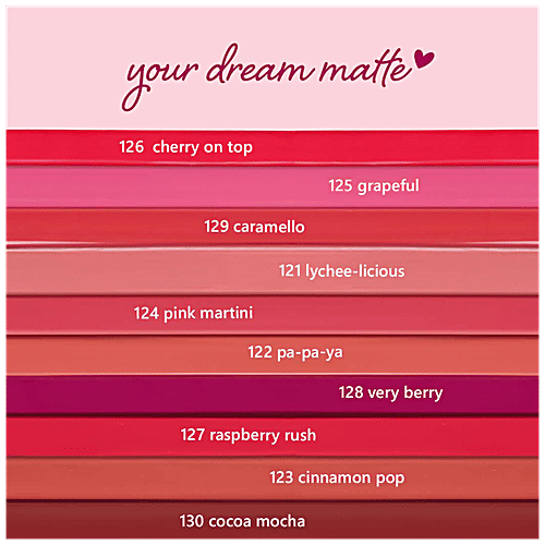 Plum Matte In Heaven Liquid Lipstick - Lightweight, Non-Drying, Smudge-Proof, 4.5 ml Wine To Go 140