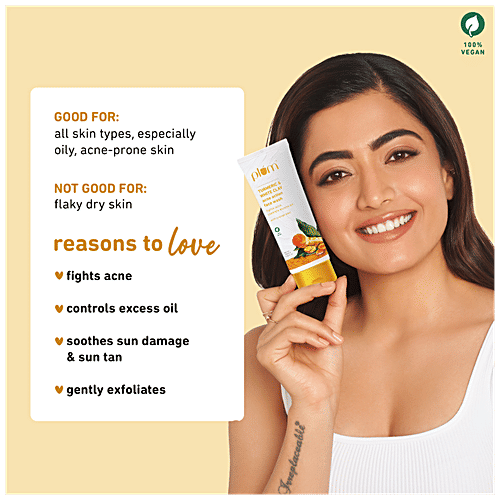 Plum Turmeric & White Clay Acne Action Face Wash - Fights Acne & Controls Excess Oil, 100 ml