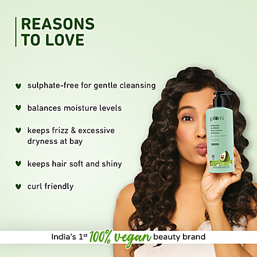 Plum Avocado & Argan Frizz Control Shampoo, 250 ml  