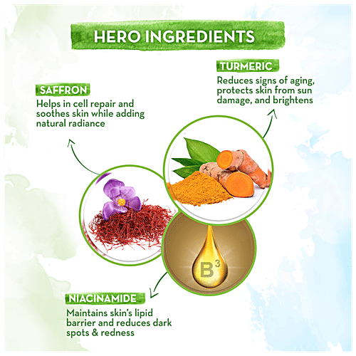 Mamaearth Ubtan Face Serum - With Turmeric & Saffron, For Skin Brightening, 24 Hours Hydration, 30 ml  