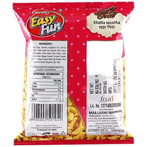 Easy Fun Khatta Meetha Namkeen - Crispy, 100 g