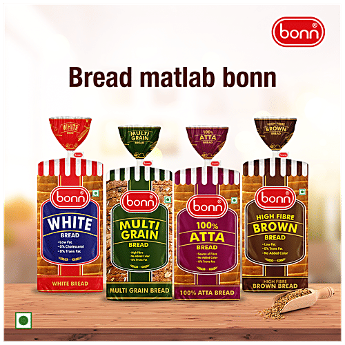 Bonn Bread Whole Wheat Bread - No Added Colour, Source Of Fibre, 400 g