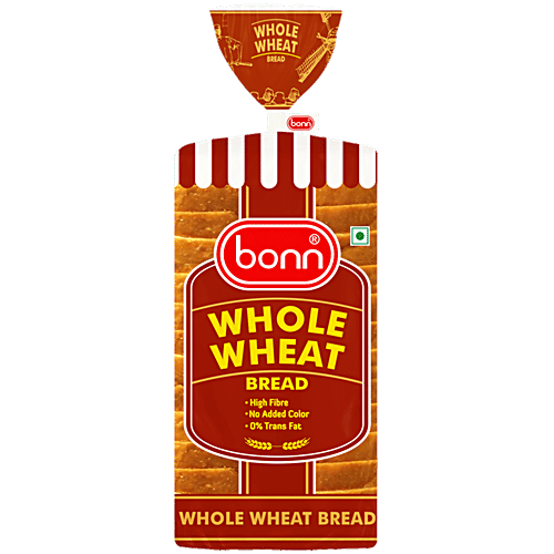Bonn Bread Whole Wheat Bread - No Added Colour, Source Of Fibre, 400 g