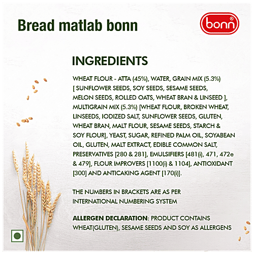 Buy Bonn Multigrain Bread HiFibre, High Protein, 0 Trans Fat Online