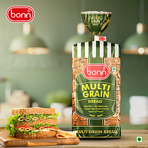 Bonn Bread Multigrain Bread - Hi-Fibre, High Protein, 0% Trans Fat, 400 g  
