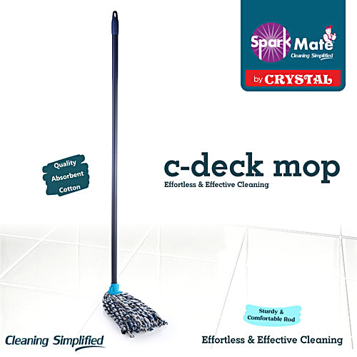 Buy Sparkmate By Crystal CDeck Mop / Floor Mop, Steel Rod 105 cm