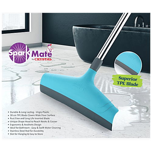 Buy Sparkmate By Crystal Premium Bathroom Wiper Long Handle