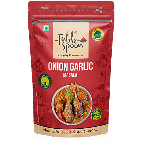 Tablespoon Onion Garlic Masala - Blend Of 19 Ingredients, Rich Aroma, Freshness Locked, 75 g Pouch 