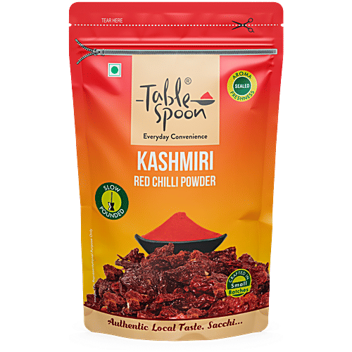 Tablespoon Kashmiri Red Chilli Powder - Mildly Spicy, Freshness Locked, 75 g Pouch 