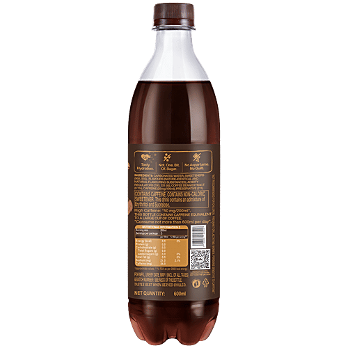 Paper Boat Zero Sparkling Coffee - Dark Roast, 600 ml Bottle No Sugar & Calories