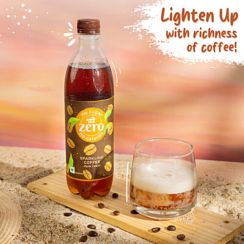 Paper Boat Zero Sparkling Coffee - Dark Roast, 600 ml Bottle No Sugar & Calories