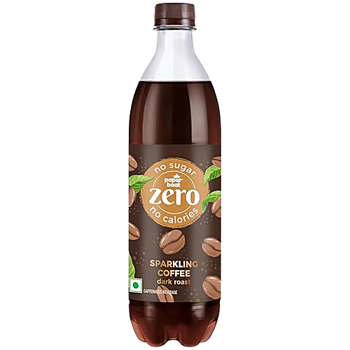 Paper Boat Zero Sparkling Coffee - Dark Roast, 600 ml Bottle No Sugar & Calories
