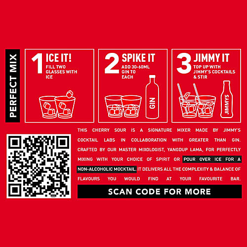 Buy JIMMY'S COCKTAILS Gin Cherry Sour Cocktail Mixer Ready To Serve