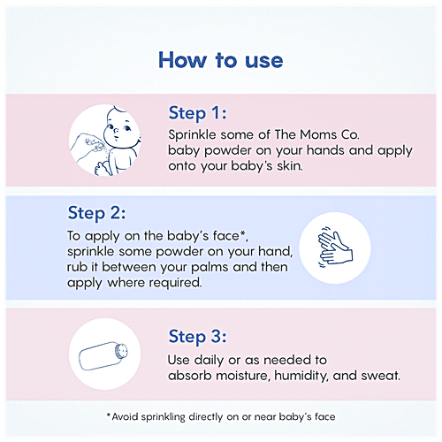 The Moms Co Natural Baby Powder - Corn Starch & Calendula, Soothes, Keeps Skin Dry, Talc-Free, 200 g  