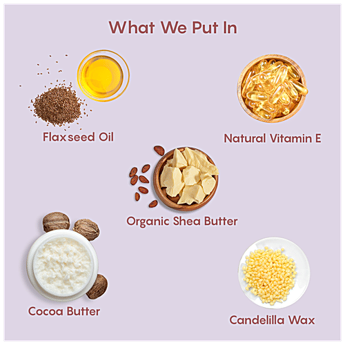 The Moms Co Natural Lip Balm - Cocoa & Shea Butter, Heals Dry, Chapped Lips, Fruit, 5 g  