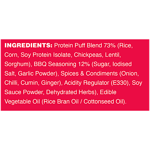 Taali Smoky Barbeque Protein Puffs, 22 g Pouch Roasted, Non-Fried, Gluten Free
