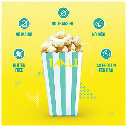 Taali Cream & Onion Protein Puffs, 22 g Pouch Roasted, Non-Fried, Gluten Free