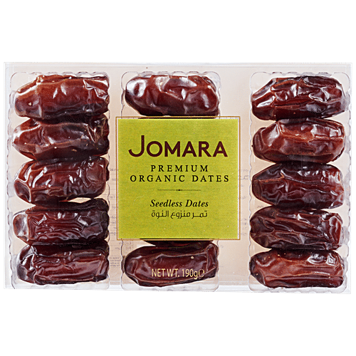 Buy JOMARA Premium Organic Dates Seedless, Delicious Treat, Rich In Iron Online at Best Price