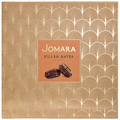JOMARA Filled Dates - Assorted Flavours, Delicious Treat, Rich In Iron, 365 g Box 