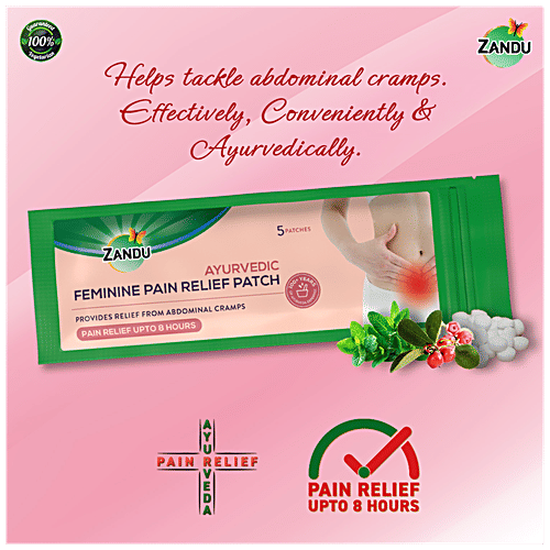 Buy ZANDU Feminine Pain Relief Patch Ayurvedic, For Abdominal Cramps