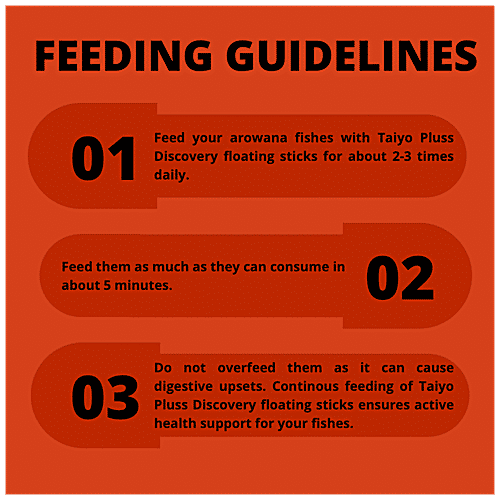 Taiyo Pluss Discovery Premium Floating Sticks Fish Food For Arowana - Protein Rich, 1 kg  