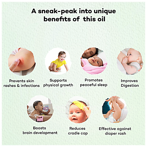 Healofy Naturals  Baby Massage Oil - Safe, No Parabens, For Sensitive Skin, 0-3 Months, 200 ml  