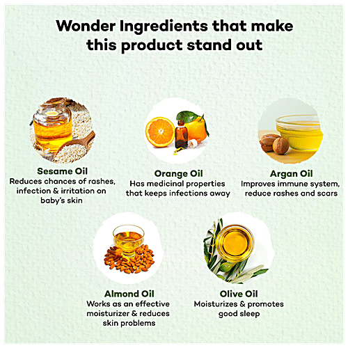 Healofy Naturals  Baby Massage Oil - Safe, No Parabens, For Sensitive Skin, 0-3 Months, 200 ml  