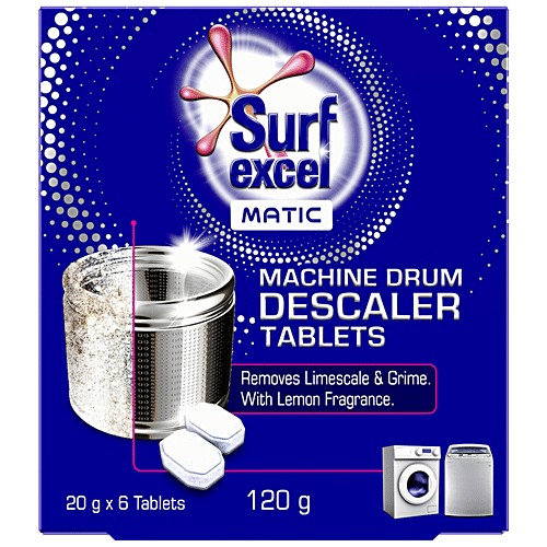 Buy Surf Excel Matic Machine Drum Descaler Tablets, Removes Limescale