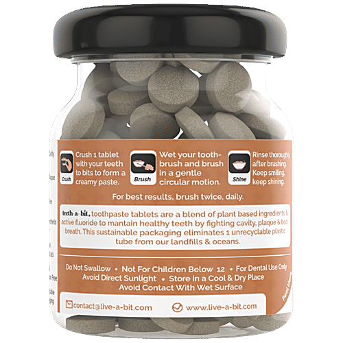 Teeth a Bit Multi-Protection Tooth Bits - With Fluoride, Clove Cinnamon Mint, For 13+ Years, 60 pcs Bottle 0