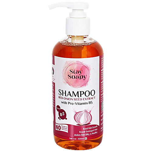 Buy Stay Soapy Shampoo Red Onion Seed Extract & ProVitamin B5, Boosts Hair Growth, No