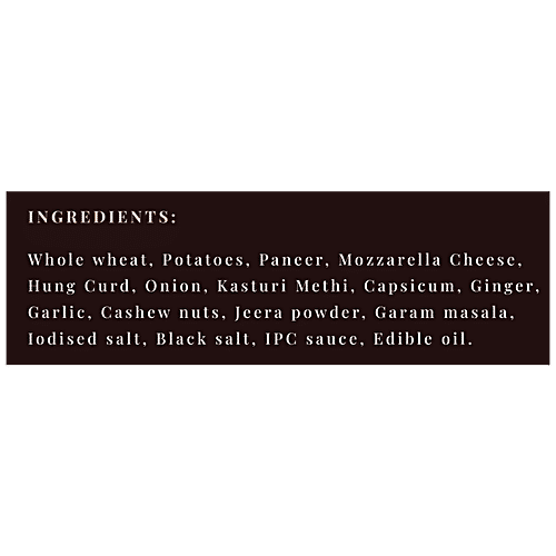 INDIAN PARATHA COMPANY Veg Base Paneer Tikka Parathzzaa - Indian Version Of Pizza, 325 g Box 