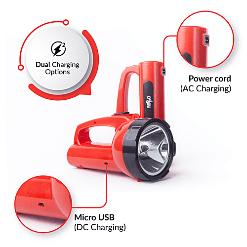 Buy Nippo Chamak Rechargeable LED Torch Polycarbonate, Portable