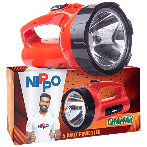 Buy Nippo Chamak Rechargeable LED Torch Polycarbonate, Portable