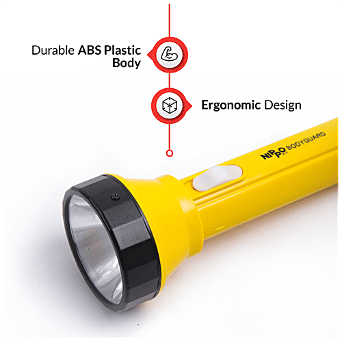 Buy Nippo Bodyguard LED Torch Polycarbonate, Long Lasting Online at