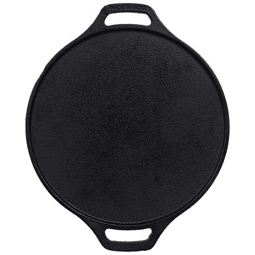 Buy Platt PreSeasoned Cast Iron Dosa Tawa With Handle, Induction Friendly, 30cm, Black Online