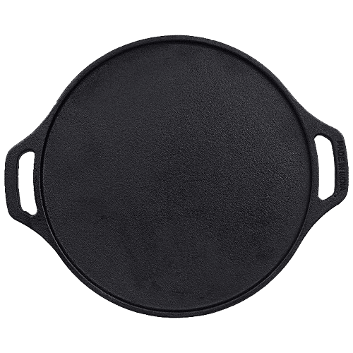 Buy Platt PreSeasoned Cast Iron Dosa Tawa With Handle, Induction Friendly, 30cm, Black Online
