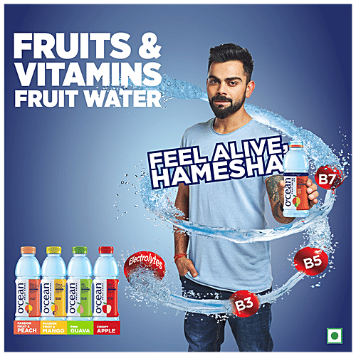 Ocean Fruit Water - Peach & Passion Fruit, Enriched With Vitamins, Electrolytes & Glucose, 300 ml  