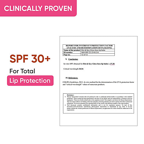 Dot & Key Gloss Boss Lip Balm With Vitamin C, E - SPF 30, Cocoa Mint, For Smooth Texture, 12 g  