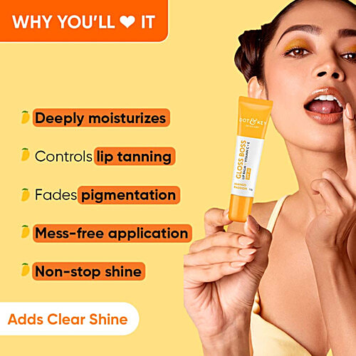 Dot & Key Gloss Boss Lip Balm With Vitamin C, E - SPF 30, Mango Passion, For Smooth Texture, 12 g  