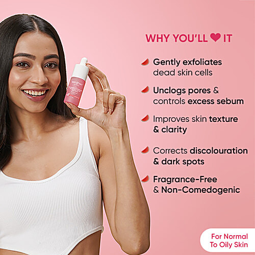 Dot & Key Watermelon Superglow 10% Glycolic Renew Face Serum - PHA & Cloudberry Oil, 30 ml  