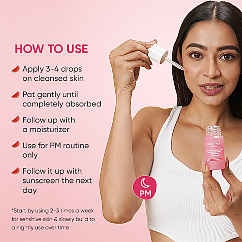 Dot & Key Watermelon Superglow 10% Glycolic Renew Face Serum - PHA & Cloudberry Oil, 30 ml  
