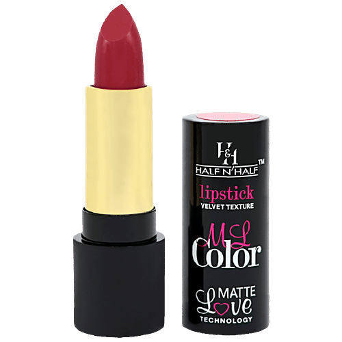 Half N Half My Color Velvet Matte Texture Lipstick - Long-Lasting, Lightweight, 3.8 g Cafe Frappe