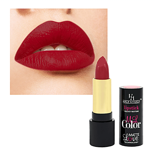 Half N Half My Color Velvet Matte Texture Lipstick - Long-Lasting, Lightweight, 3.8 g Cafe Frappe