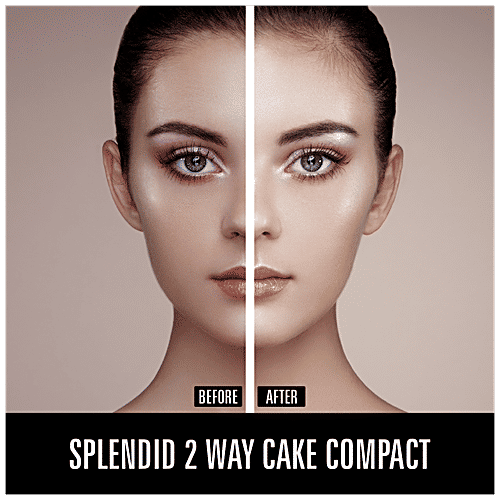 Mattlook Splendid Makeup 2 Way Cake Compact - High Coverage, Water Resistant, 20 g 02 White Ivory 