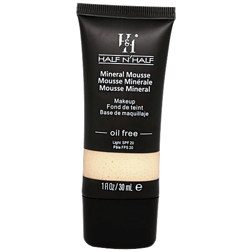 Half N Half Mineral Mousse Makeup Foundation - Oil-Free, Light, SPF-20, 30 ml 01 Fair 