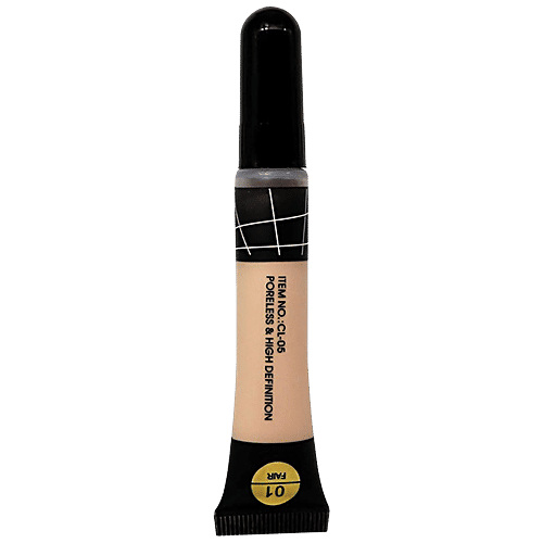 Half N Half HD Pro Concealer - Lightweight, Long-Lasting, Covers Dark Circles, 8 g 01 Fair 