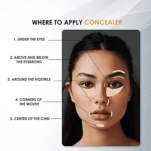 Half N Half HD Pro Concealer - Lightweight, Long-Lasting, Covers Dark Circles, 8 g 01 Fair 